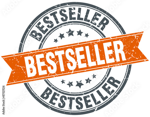 bestseller round orange grungy vintage isolated stamp