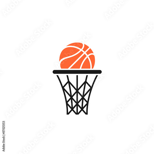Basket and ball logo