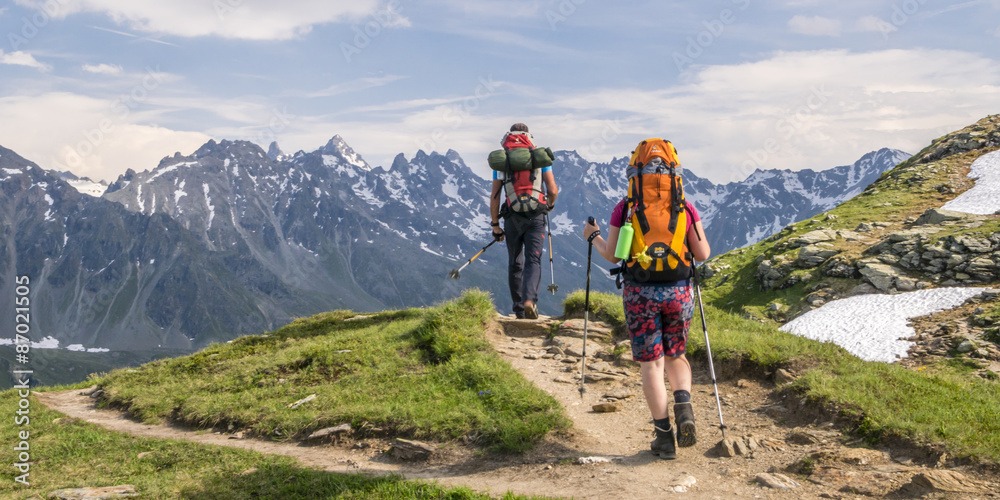 Obraz premium Wandern in den Bergen