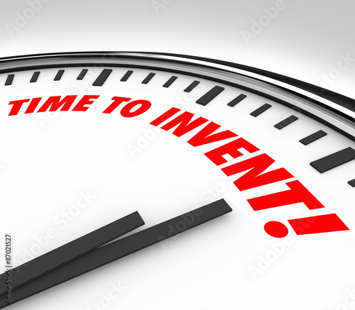 Fotografi Time to Invent Clock New Product Idea Innovation Imagination