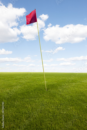Golffahne auf Green