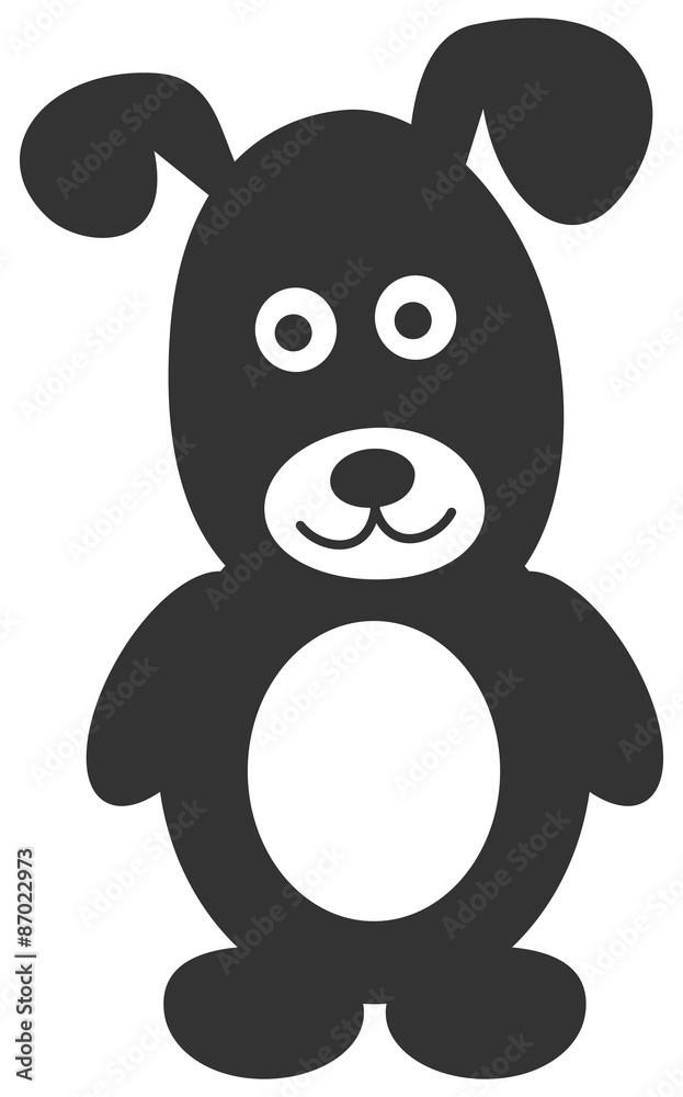 black dog standing black dog standing