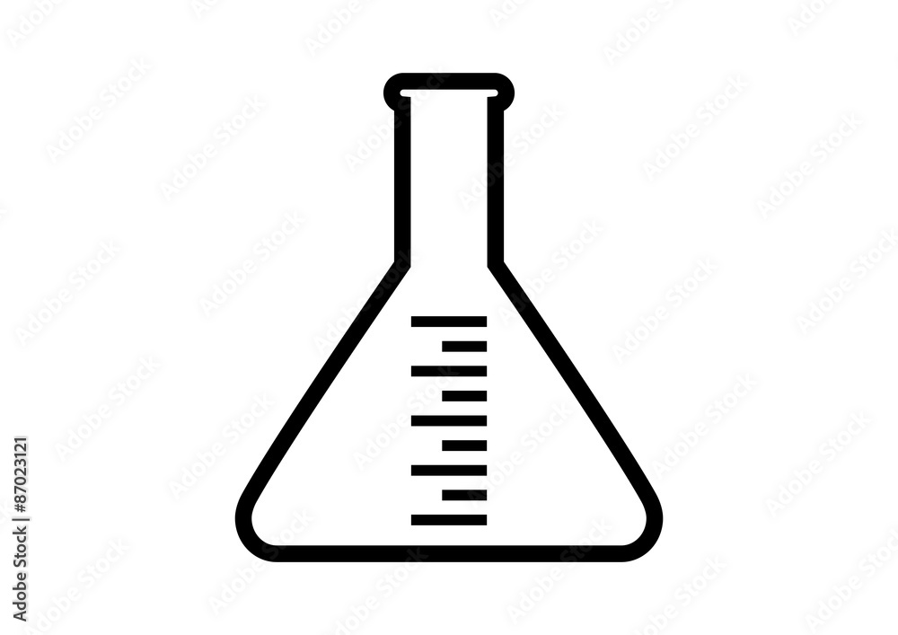 Isolated laboratory glass on white background Isolated laboratory glass on white background