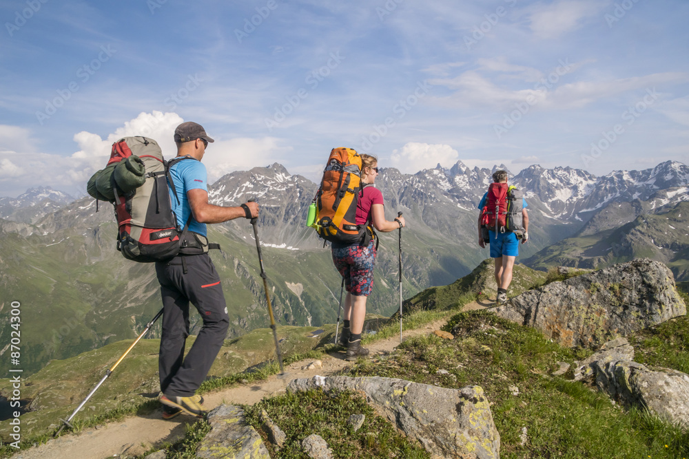 Fototapeta premium Wanderung in den Bergen