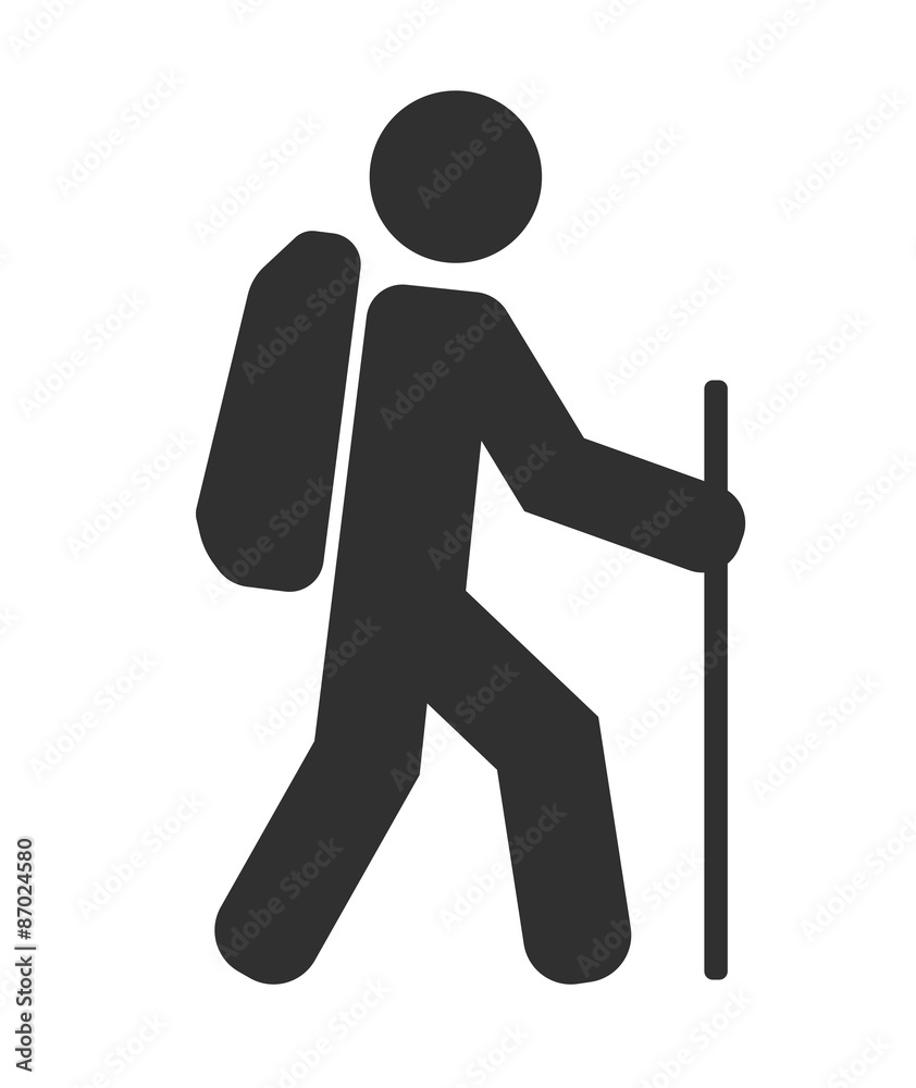 tourist backpacker icon