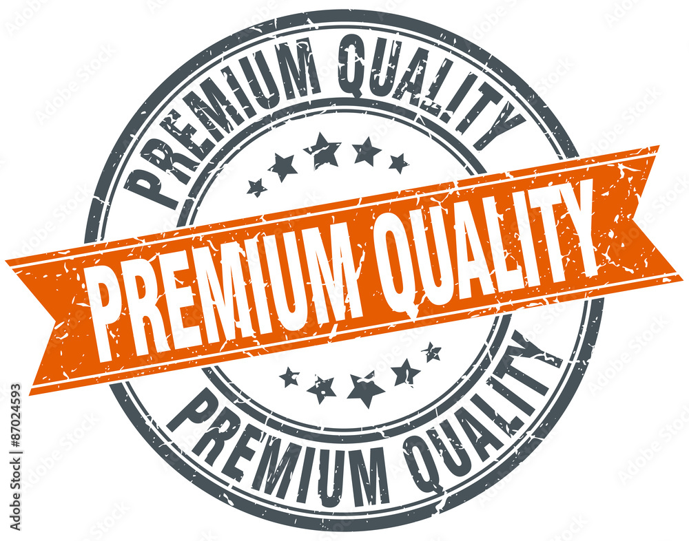 Obraz premium premium quality round orange grungy vintage isolated stamp