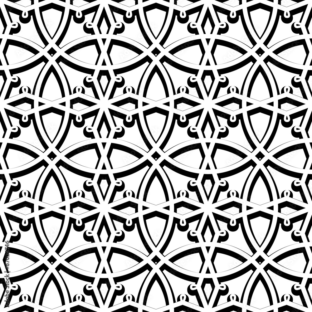 Black and white lace ornament, seamless pattern Black and white lace ornament, seamless pattern