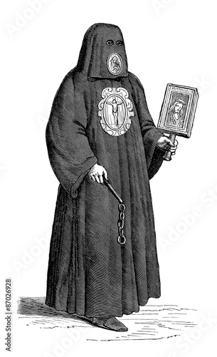 Obraz na plátne Medieval Priest : For Sentenced to Death