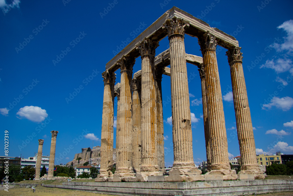Ancient Temple Of Olympian Zeus , Athens, Greece