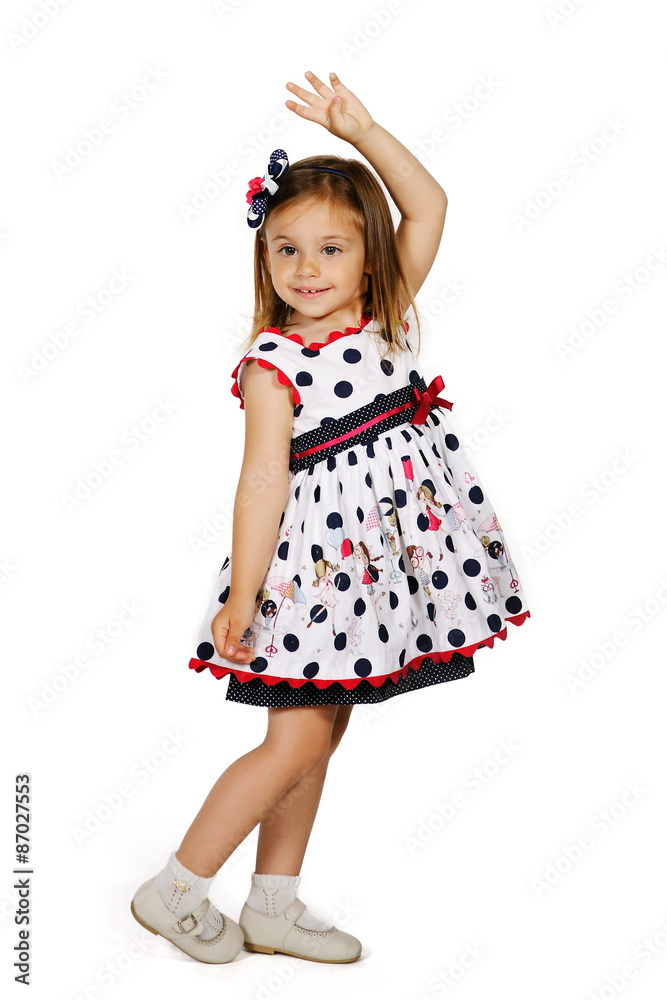 Happy child girl isolated on white background Happy child girl isolated on white background