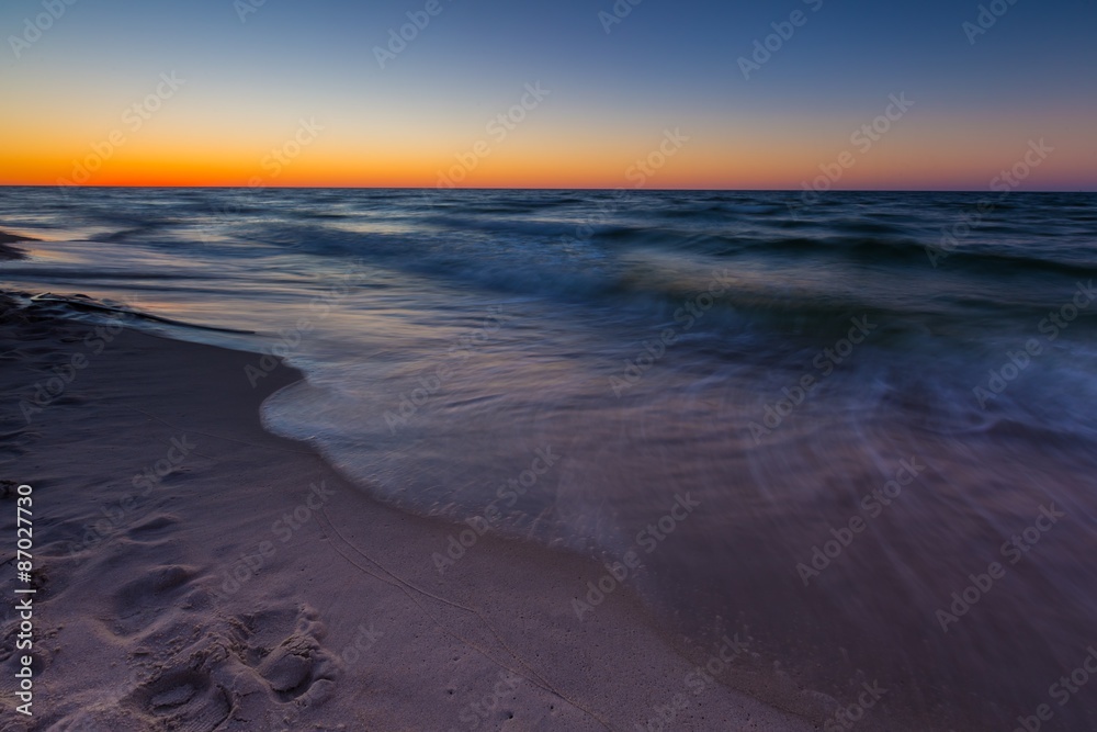 Beautiful sunset over Baltic sea