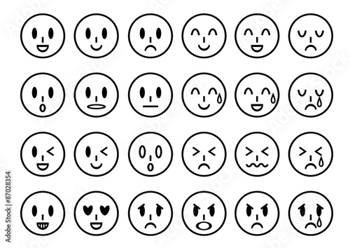 顔の表情アイコンセット