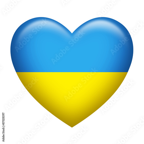 Free Download Ukraine Insignia Heart Shape - GFXLoad