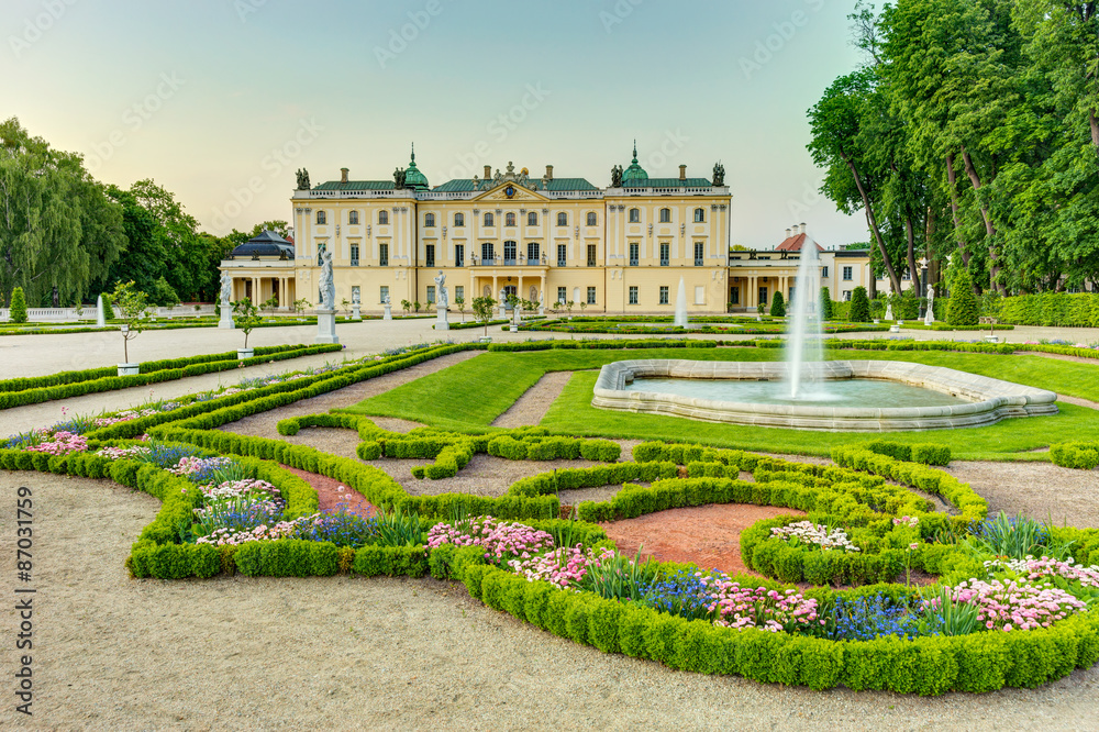 Garden in the Branicki Palace Bialystok Poland