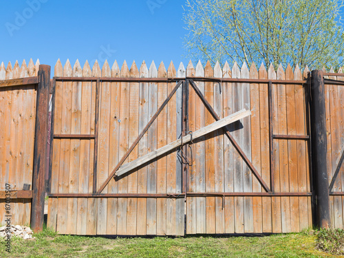 old wooden fence and gate