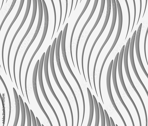 Perforated paper with wavy striped leaves