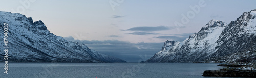 Fotografia, Obraz Panorama of the mountain at Ersfjordbotn, Norway