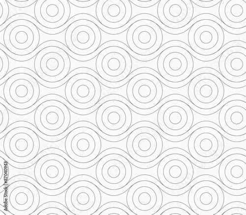 Gray circles touching wavy lines © Zebra Finch