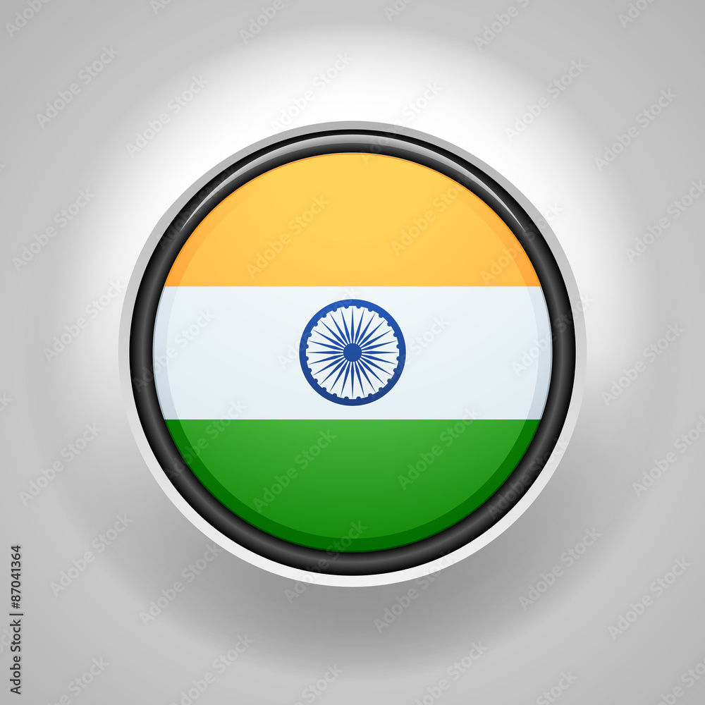 Obraz premium India button