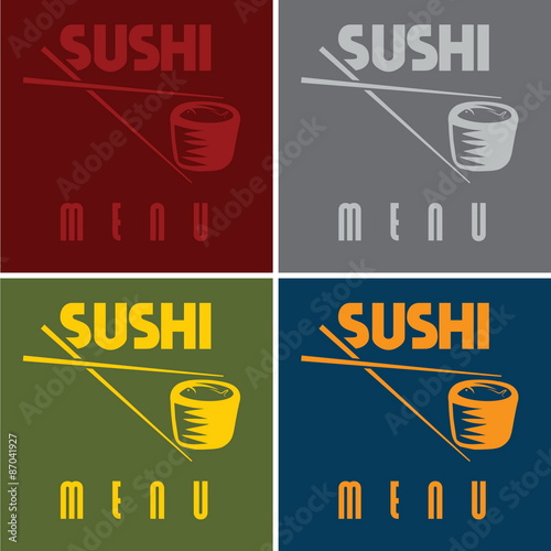 suchi menu illustration