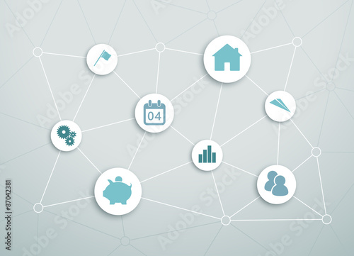 Circle 3d Links Background With Icons 1
