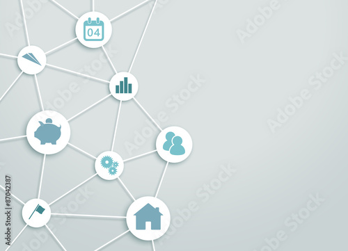 Circle 3d Links Background With Icons 2
