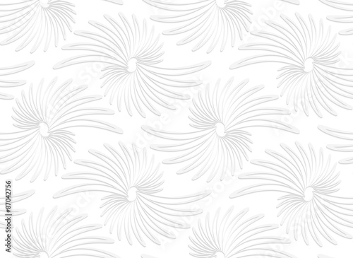 Paper white abstract daisy flowers