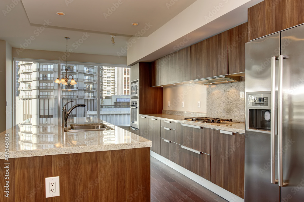 perfect modern kitchen with hardwood floor. perfect modern kitchen with hardwood floor.