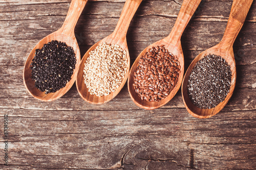 Chia, sesame, flax