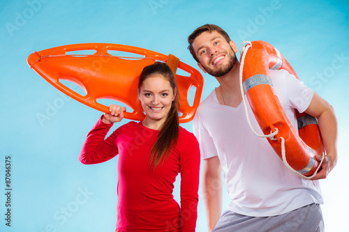 lifeguards on duty with equipment