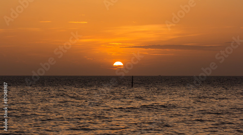 Fototapeta Naklejka Na Ścianę i Meble -  Beautiful sunset above the sea