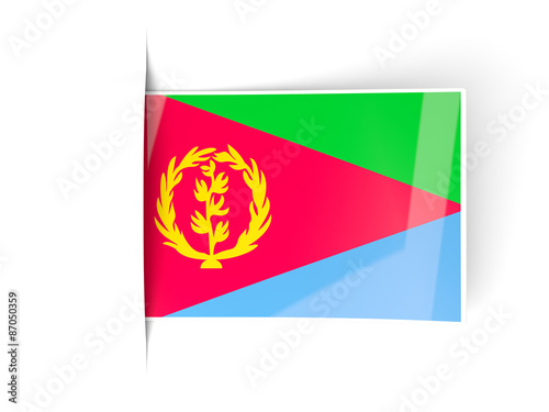 Free Download Square label with flag of eritrea - GFXLoad