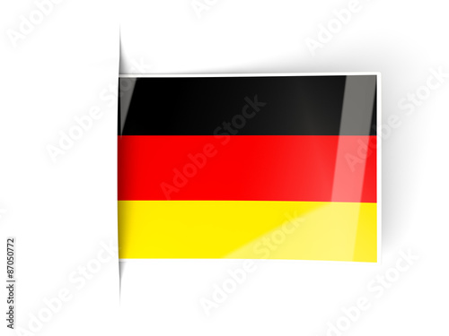 Free Download Square label with flag of germany - GFXLoad