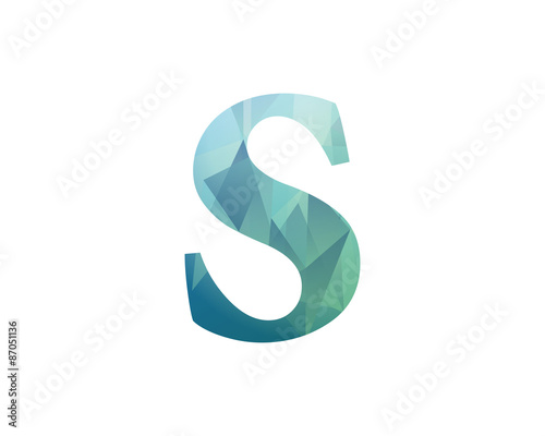 initial crystal logo letter s