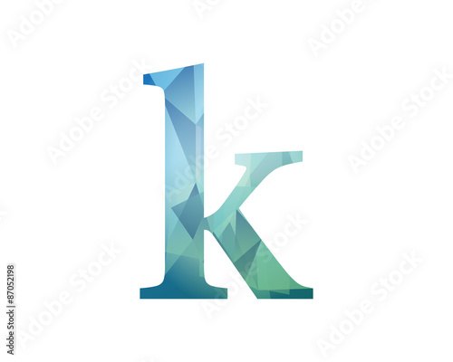 initial crystal logo letter k