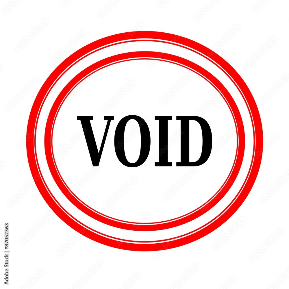 VOID black stamp text on white backgroud VOID black stamp text on white backgroud