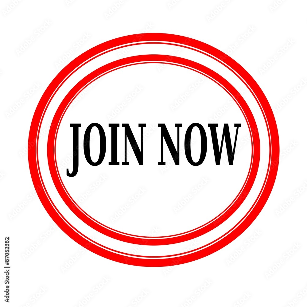 JOIN NOW black stamp text on white backgroud JOIN NOW black stamp text on white backgroud