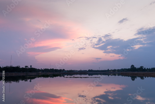 Beautiful river sunset © yotrakbutda