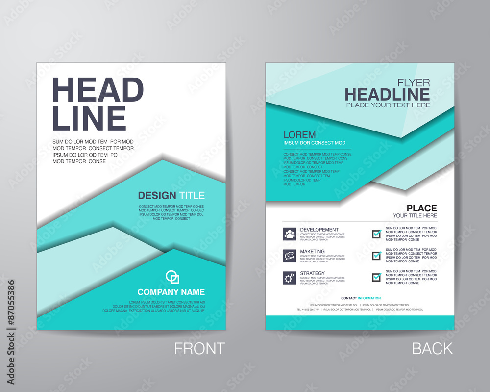corporate brochure flyer design layout template in A4 size, with corporate brochure flyer design layout template in A4 size, with