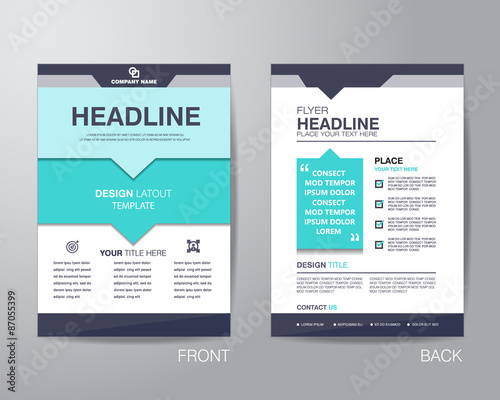 corporate brochure flyer design layout template in A4 size, with