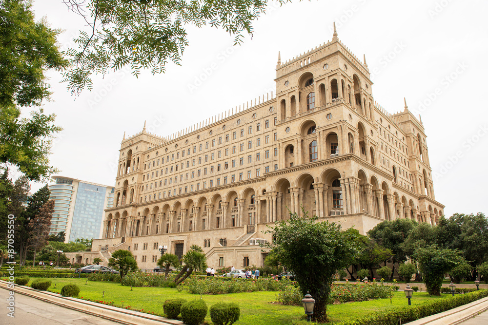 Obraz premium Baku - Jule 9, 2015: Government House on jule 9 in Azerbaijan, Baku. Government House is a gothic-style building in Baku