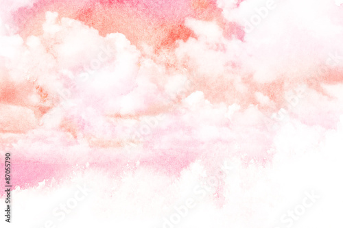 Watercolor illustration of cloud. © noppanun
