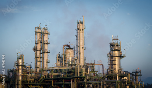 column tower petrochemical plant  at morning time © mmmx