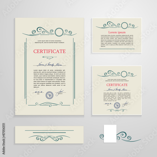 Certificate, Diploma, design template