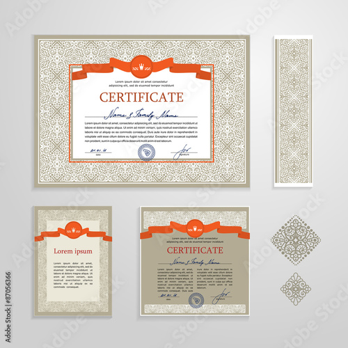 Certificate, Diploma, design template