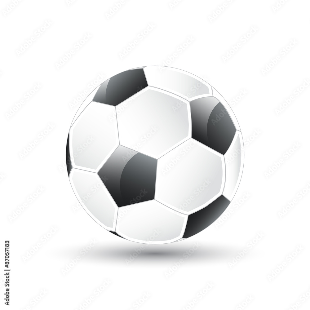 Soccer ball on a white background, vector illustration