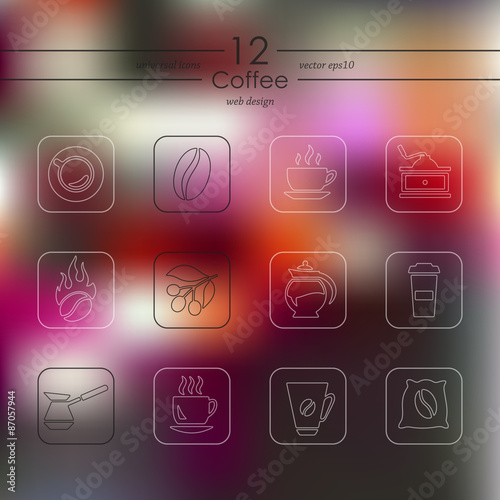 Set of coffee icons