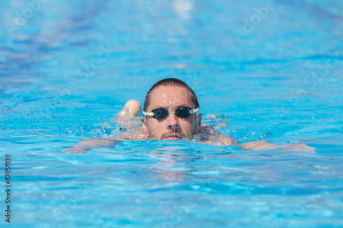 Sportsman swimming in a pool.