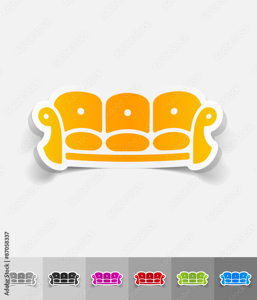 realistic design element. sofa realistic design element. sofa