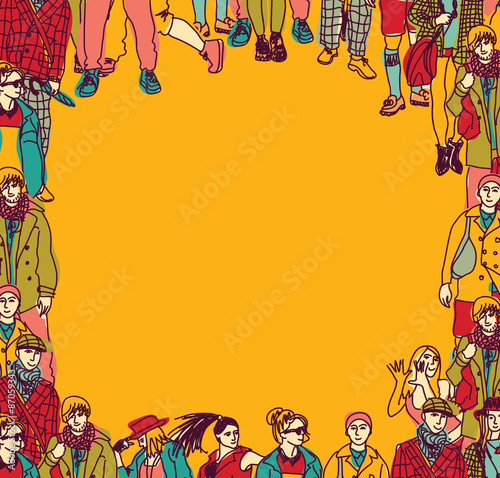 Wallpaper Mural Group fashion people frame card color Torontodigital.ca